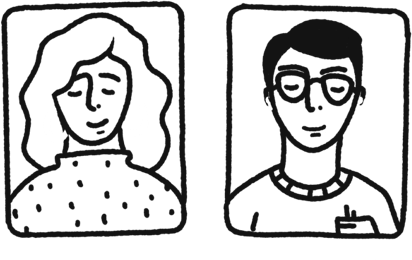 Illustration of tidy Slack profiles with real photos and full names
